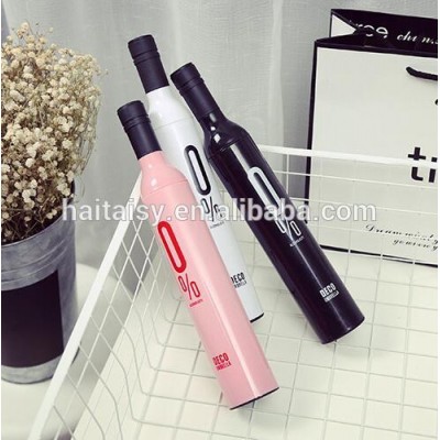 best selling Wine bottle deco umbrella plastic 3 folding high quality commercial gift advertising bottle umbrella