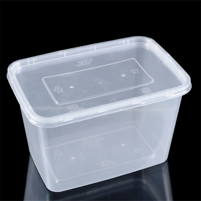 hard plastic packaging box Transparent disposable plastic lunch box/pp environmental snack box